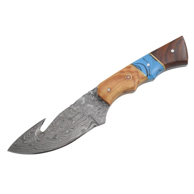 Old Ram Handmade Full Tang Damascus Steel Blade Hunting Knife